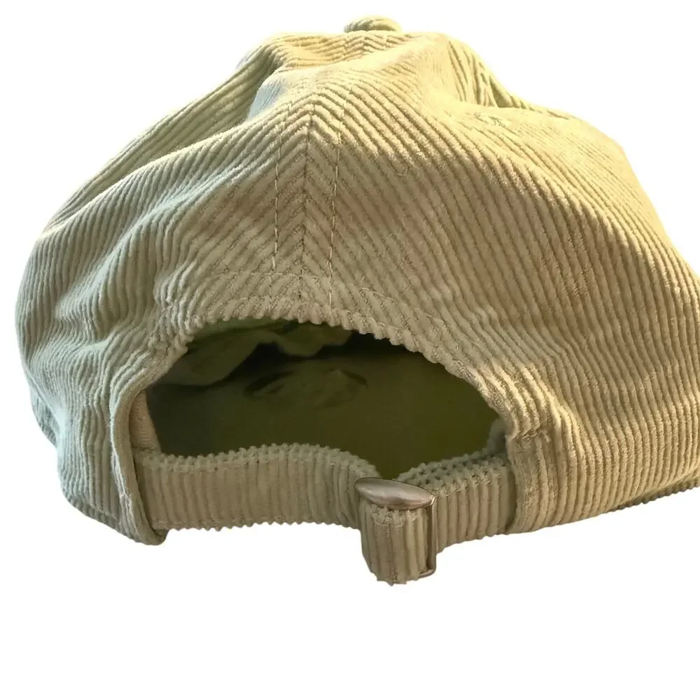 American Eagle Sage Green Corduroy Dad Hat, Radiate Kindness, Embroidered, NWOT